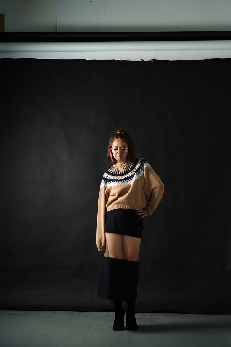 Cashmere Nordic Knit Pullover (CZ325-LPO47) / Camel