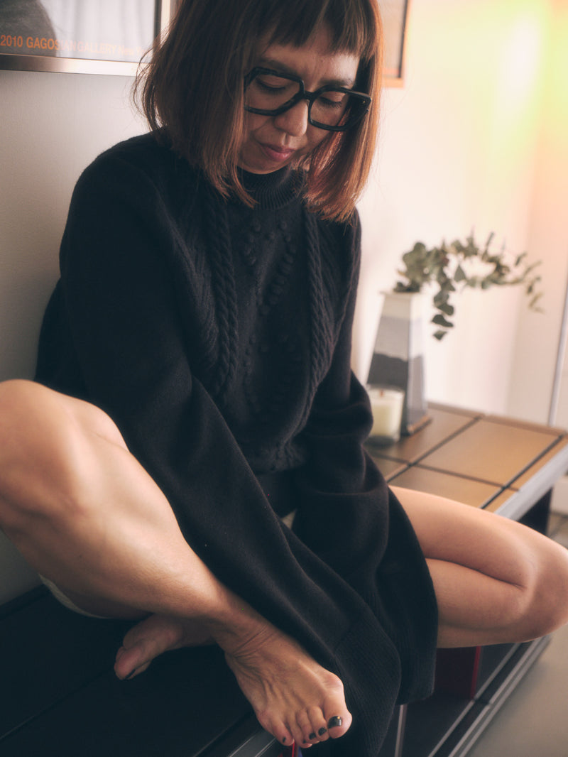 【WOMENS】 【PRE-ORDER】CASHMERE HEART CABLE PULLOVER