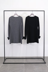 CASHMERE MILANO-RIB KNIT ONEPIECE (CZ324-LOP06) / BLACK