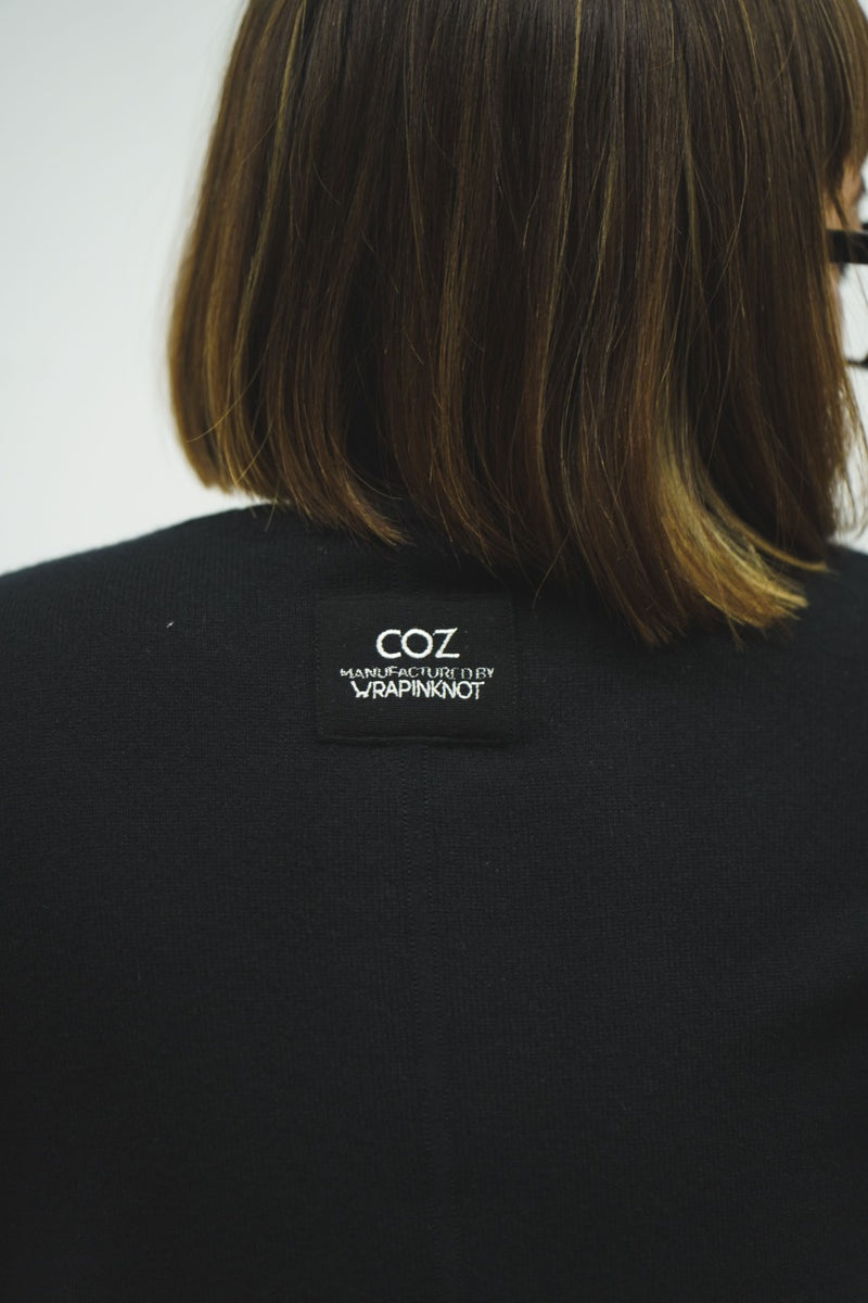 SILK-CASHMRERE KNIT T-SHIRT (CZ324-LPO31)  / BLACK