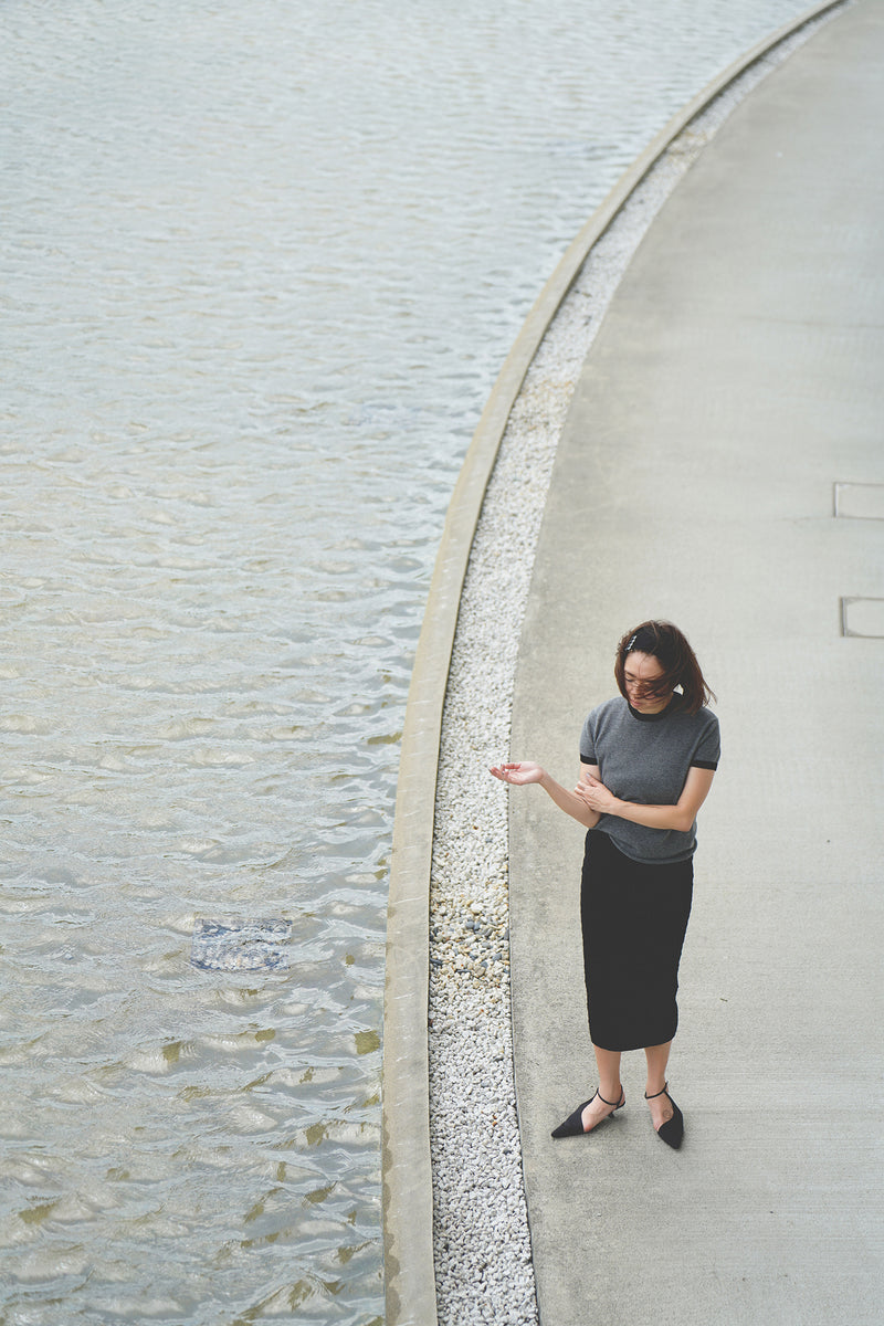 CASHMERE KNIT RINGER T-SHIRT (CZ324-LPO38) / YELLOW