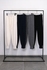 CASHMERE RIB KNIT PANTS (CZ324-LPT07) / BLACK