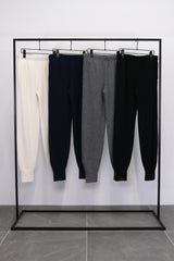 CASHMERE RIB KNIT PANTS (CZ324-LPT07) / BLACK