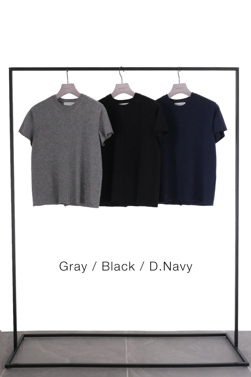 Cashmere  Knit T-shirt (CZ325-LPO03) / D.Navy