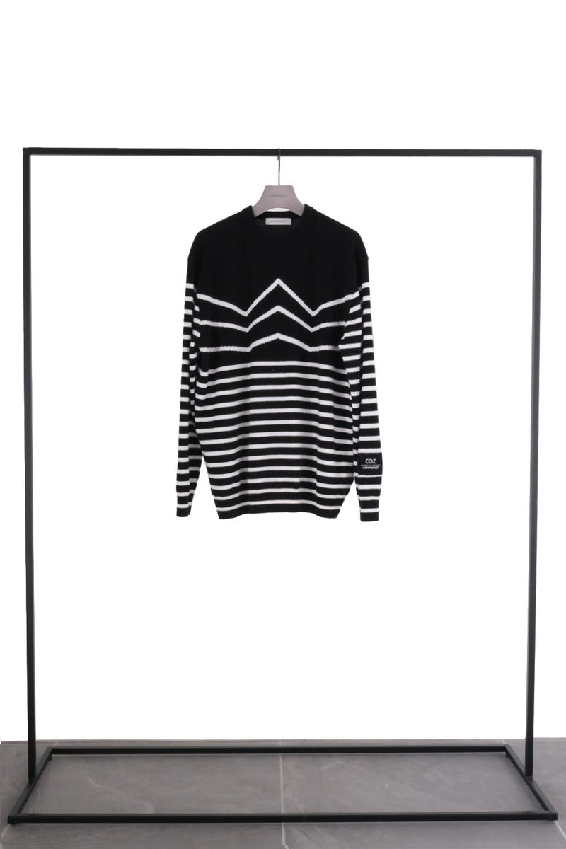 Cashmere "W"border Knit Pullover (CZ325-LPO48)