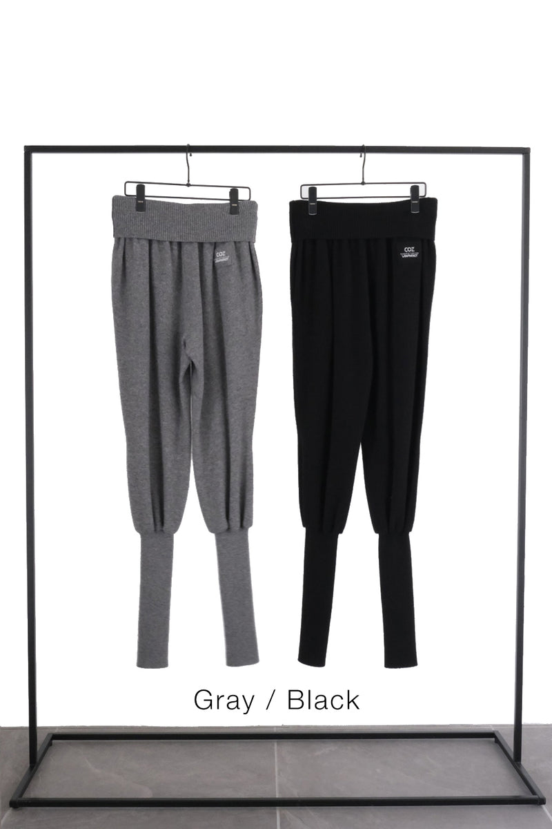 Cashmere "Bocca" Knit Pants (CZ325-LPT10) / Black