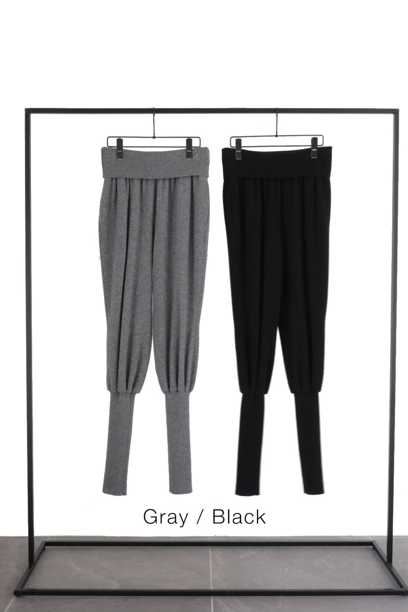 Cashmere "Bocca" Knit Pants (CZ325-LPT10) / Gray