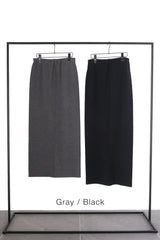 Finest Cashmere  Knit Pencil Skirt (CZ325-LSK04) / Black