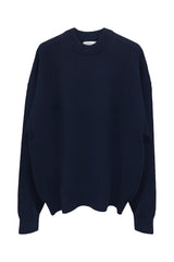 Unisex Cashmere Crew Neck Knit (CZ325-LPO49) / NAVY