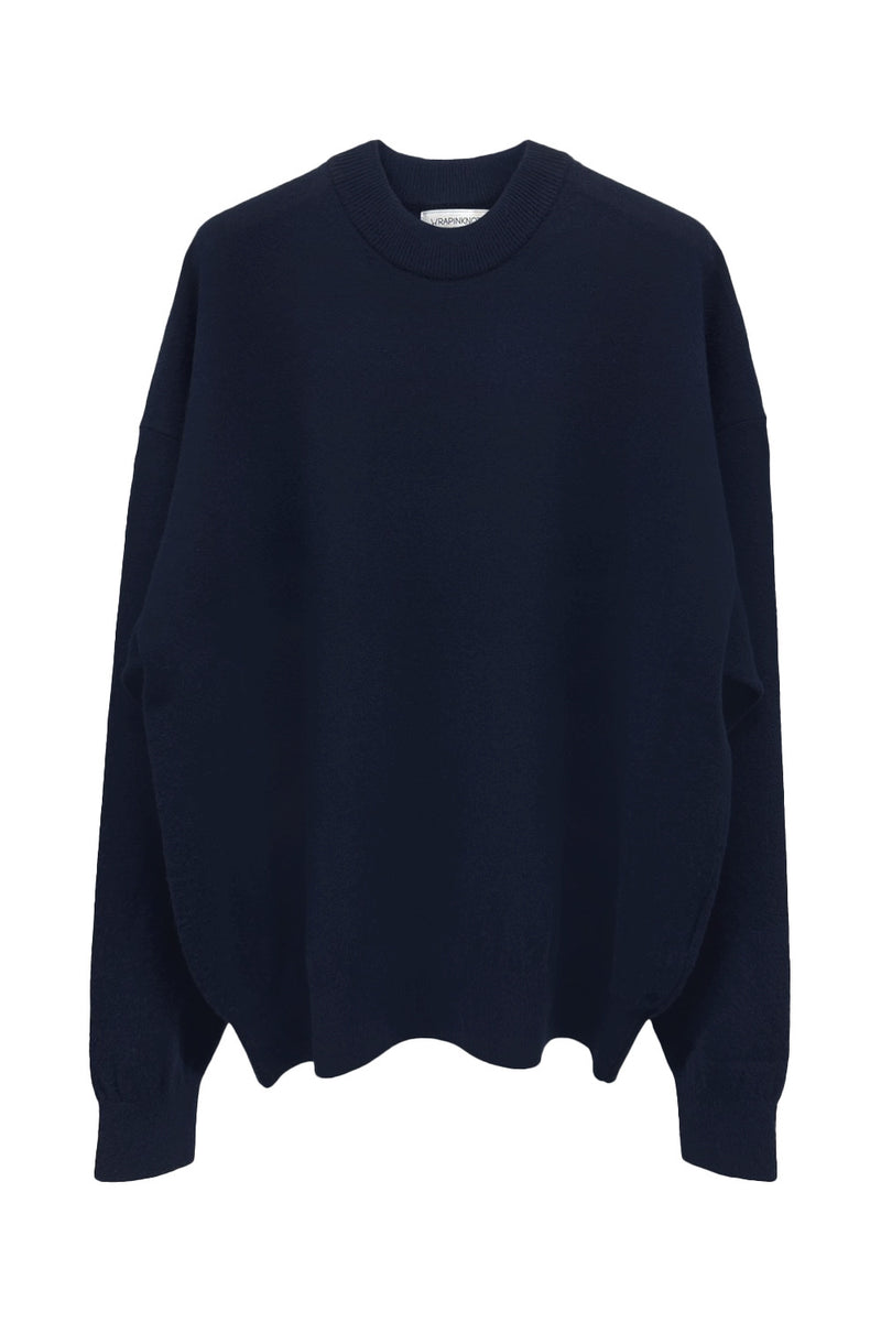 Unisex Cashmere Crew Neck Knit (CZ325-LPO49) / NAVY