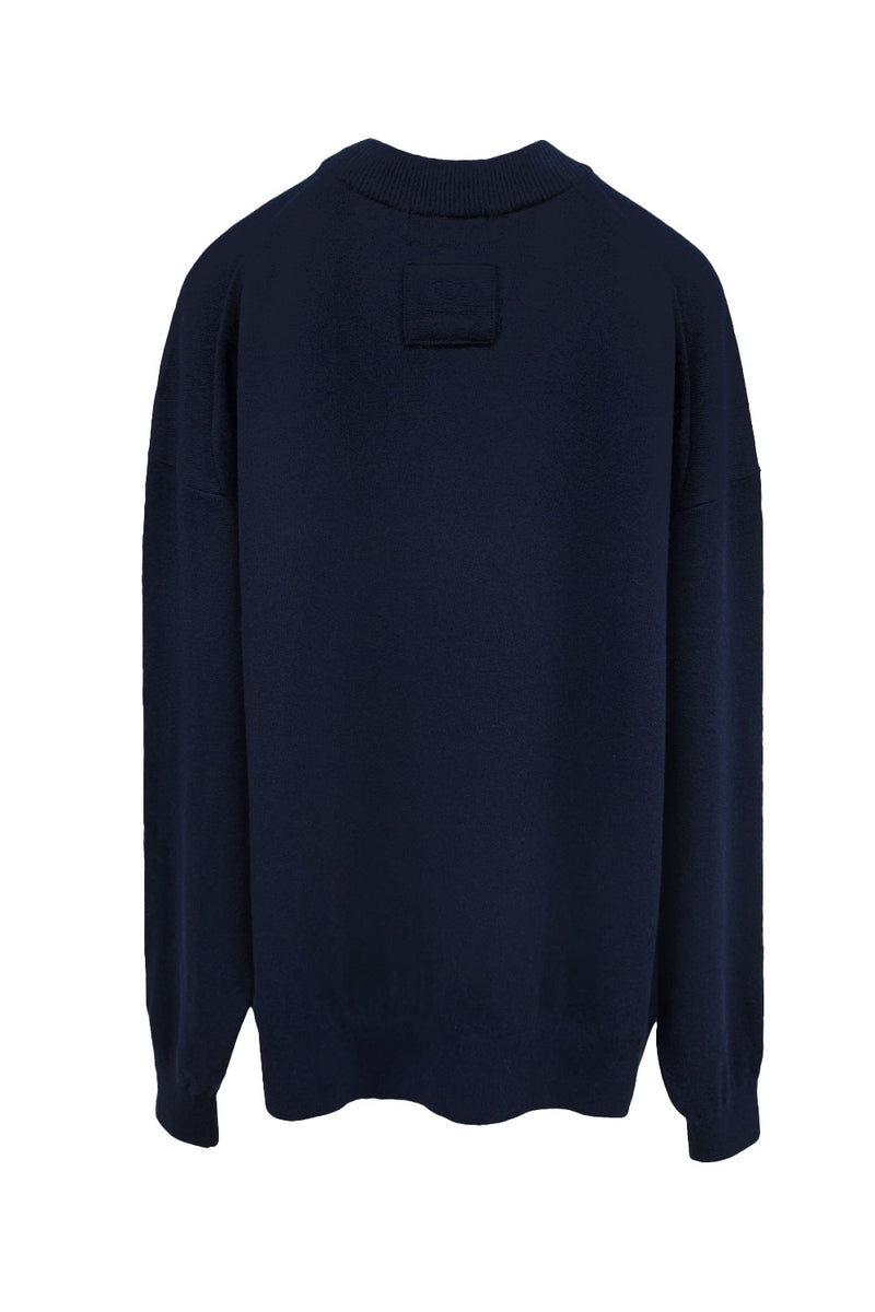 Unisex Cashmere Crew Neck Knit (CZ325-LPO49) / NAVY