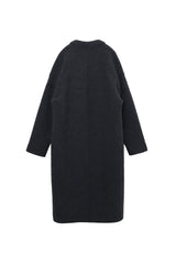 Compressed wool coat (WK22W-LCO01) / CHARCOAL