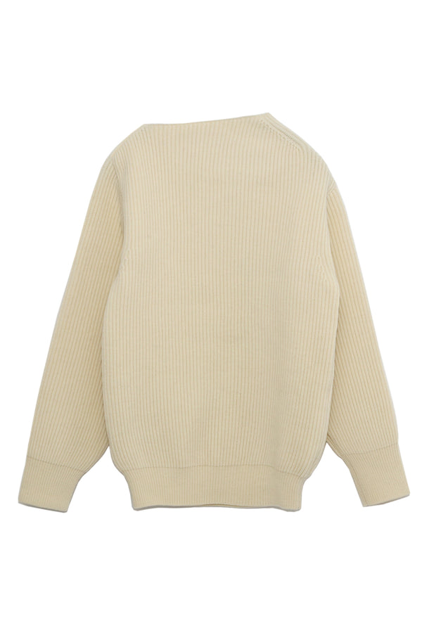 French Merinowool designed pullovers (WK22W-LPO03) / OFF WHITE