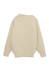 French Merinowool designed pullovers (WK22W-LPO03) / OFF WHITE