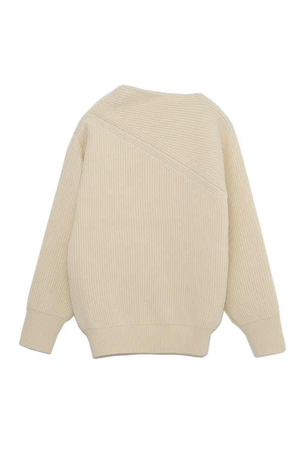 French Merinowool designed pullovers (WK22W-LPO03) / OFF WHITE