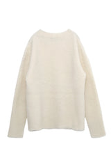 Brushed alpacas pullover (WK22W-LPO04) / OFF WHITE