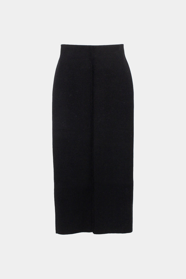 Stretch Wool tight skirt (WK22W-LSK01) / BLACK