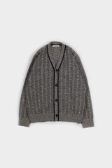MIXED YARN STRIPE KNIT CARDIGAN (WK124-MCD01)