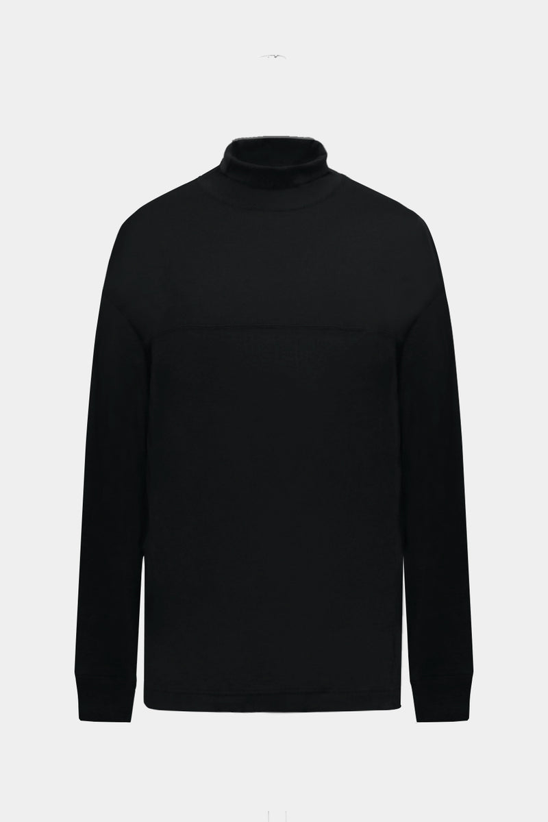 L/S HIGH-NECK PULLOVER (WJ501-MCS09-09) / BLACK