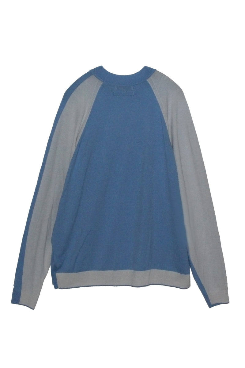 Stretch wool high gauge pullover (WK22W-MPO01) / Light Blue