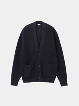 WASHI Middle-gauge AZE Cardigan (PU126-MCD02) / Black