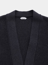 WASHI Middle-gauge AZE Cardigan (PU126-MCD02) / Black