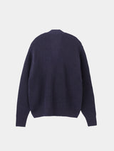 WASHI Middle-gauge AZE Cardigan (PU126-MCD02) / Blue Purple