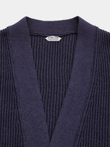 WASHI Middle-gauge AZE Cardigan (PU126-MCD02) / Blue Purple