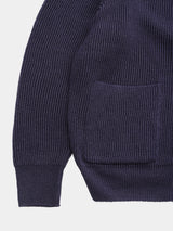 WASHI Middle-gauge AZE Cardigan (PU126-MCD02) / Blue Purple