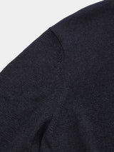 WASHI Middle-gauge TENJIKU V-neck L/S Pullover (PU126-MPO04) / Black