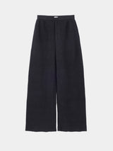 WASHI Middle-gauge AZE Wide Straight Pants (PU126-MPT02) / Black