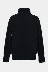 F/C/S big-coller knit L/S PO(PU301-MPO03) / BLACK