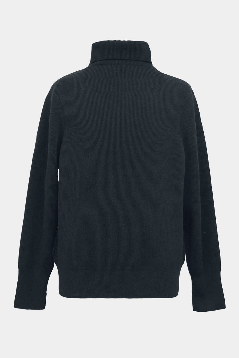 F/C/S big-coller knit L/S PO(PU301-MPO03) / CHARCOAL