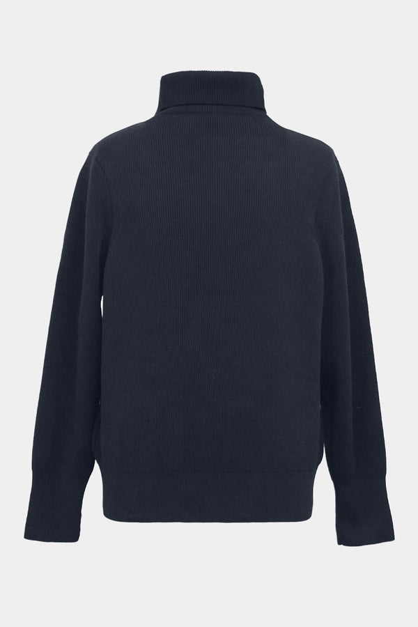 F/C/S big-coller knit L/S PO(PU301-MPO03) / DARK NAVY