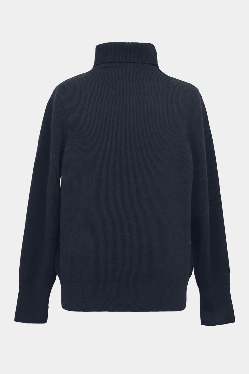 F/C/S big-coller knit L/S PO(PU301-MPO03) / DARK NAVY