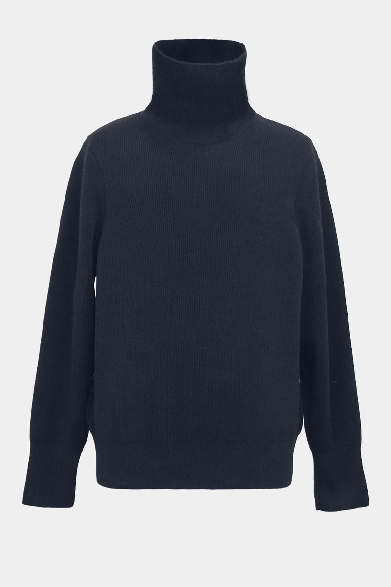 F/C/S big-coller knit L/S PO(PU301-MPO03) / DARK NAVY