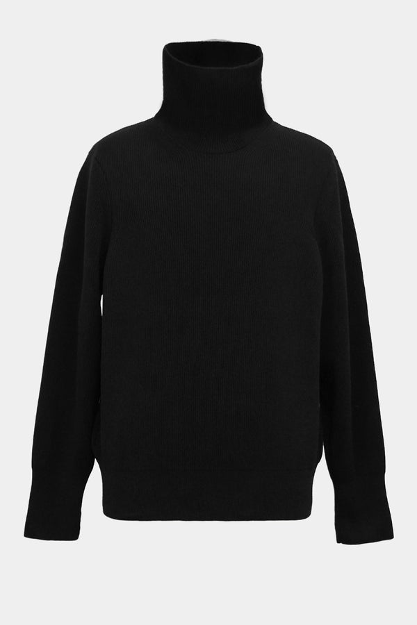 F/C/S big-coller knit L/S PO(PU301-MPO03) / BLACK