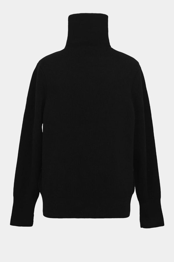 F/C/S big-coller knit L/S PO(PU301-MPO03) / BLACK