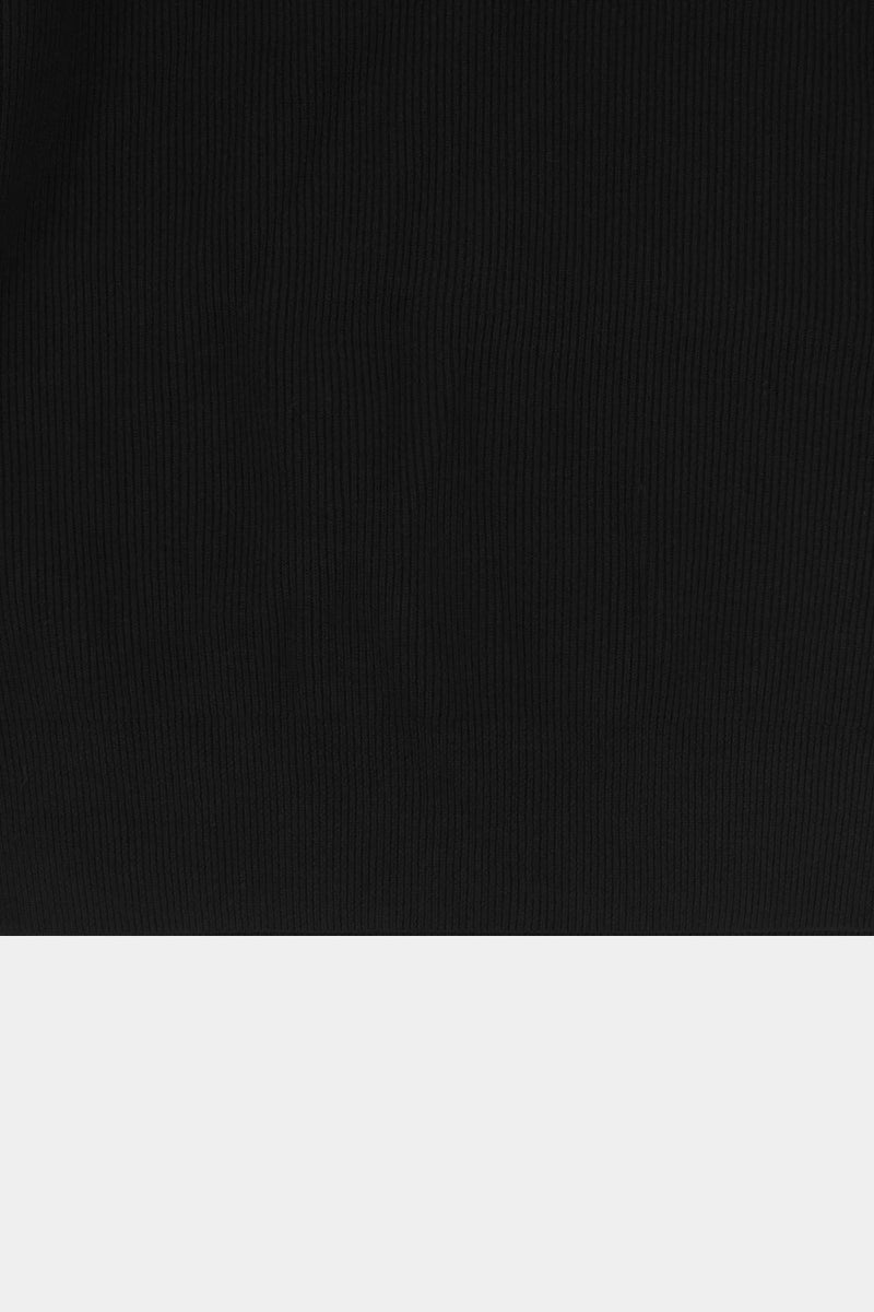 F/C/S big-coller knit L/S PO(PU301-MPO03) / BLACK