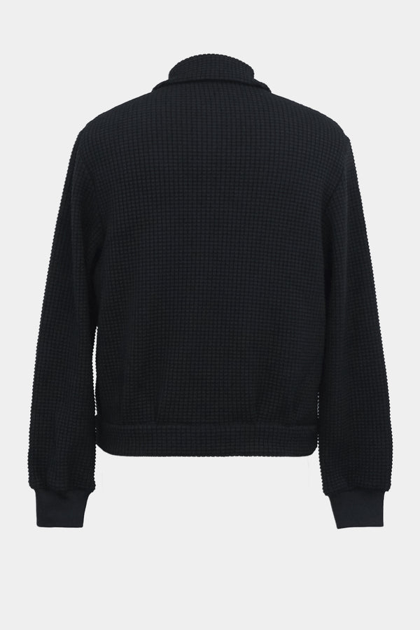 links knit zip jacket(PU325-MJK02) / BLACK