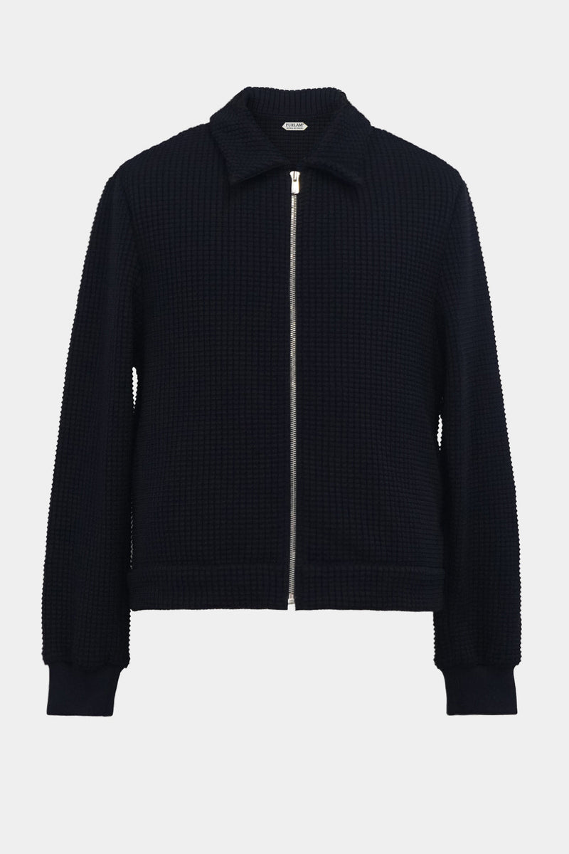 links knit zip jacket(PU325-MJK02) / NAVY
