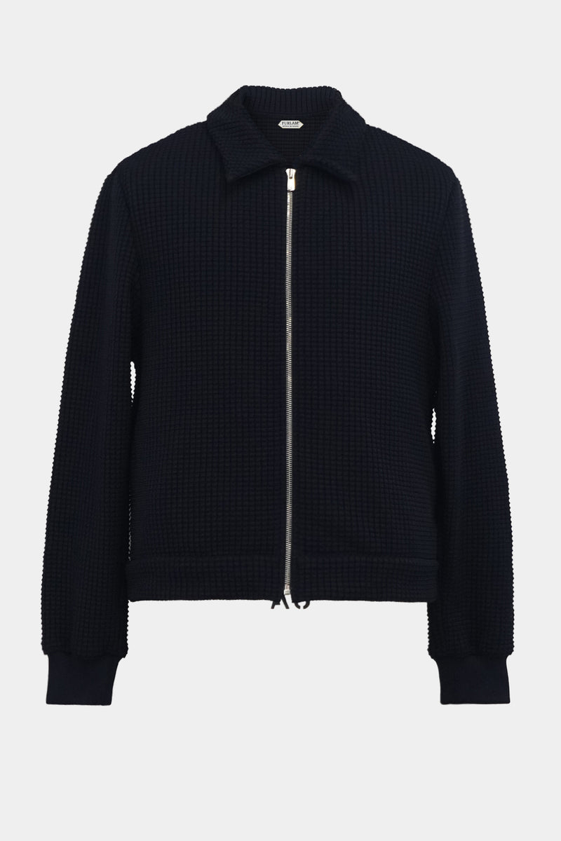 links knit zip jacket(PU325-MJK02) / NAVY