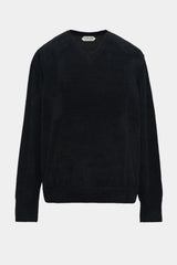 chenille yarn v-neck knit L/S PO(PU325-MPO06) / BLACK