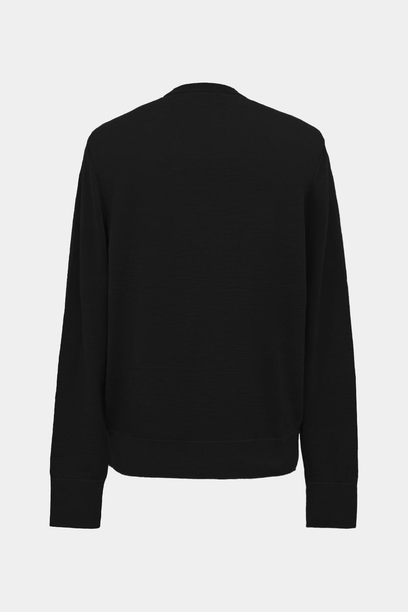 high-gauge crewneck knit L/S PO(PU501-MPO01) / BLACK