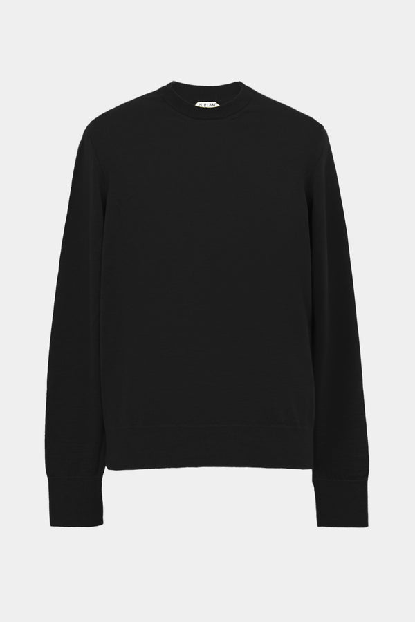 high-gauge crewneck knit L/S PO(PU501-MPO01) / BLACK