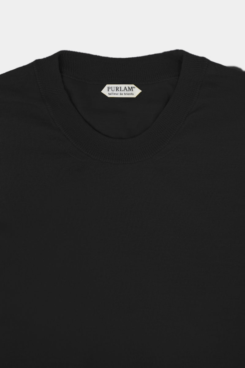 high-gauge crewneck knit L/S PO(PU501-MPO01) / BLACK