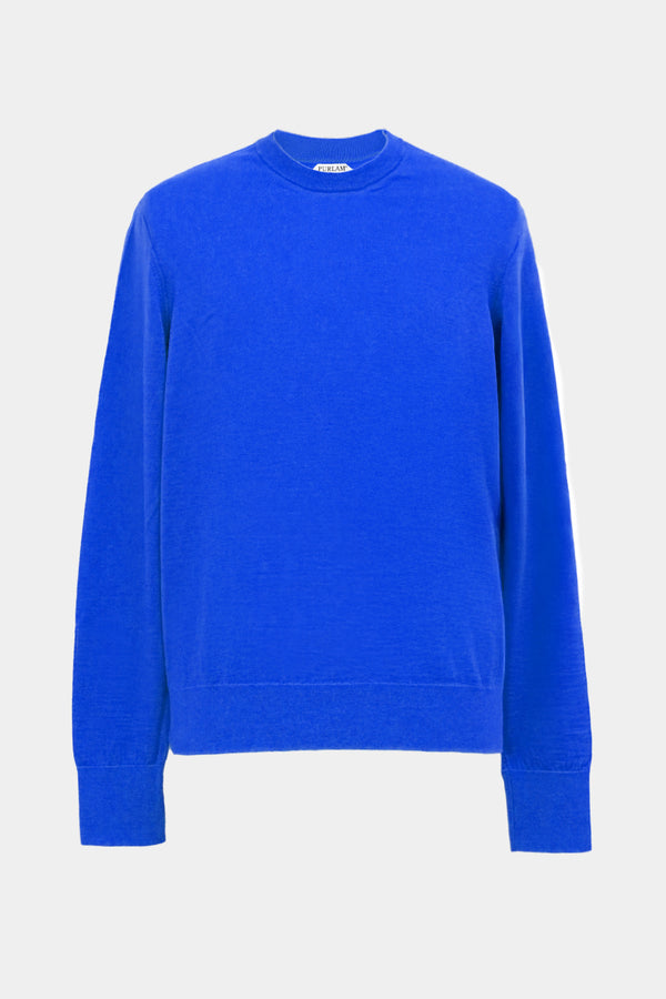 high-gauge crewneck knit L/S PO(PU501-MPO01) / BLUE