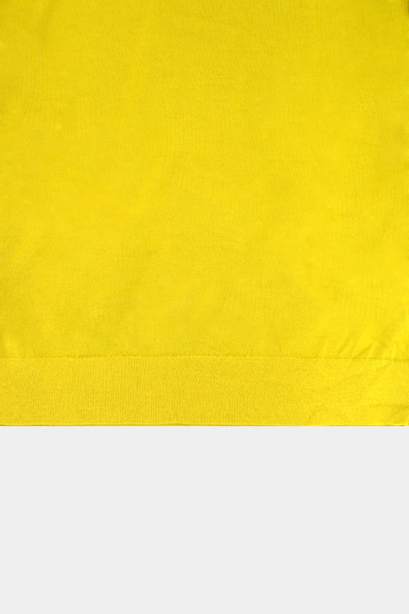 high-gauge crewneck knit L/S PO(PU501-MPO01) / YELLOW