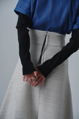 COMPRESSED WOOL SKIRT (WK323-LSK02-42)