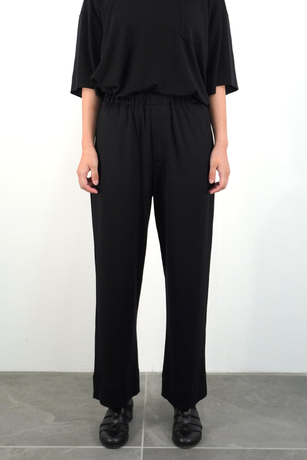 WIDE PANTS (WJ501-MCS06-09) / BLACK – the-knitbar.com